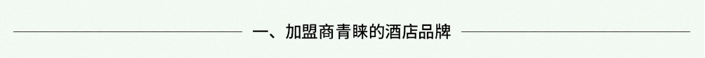 加盟商青睐的酒店品牌